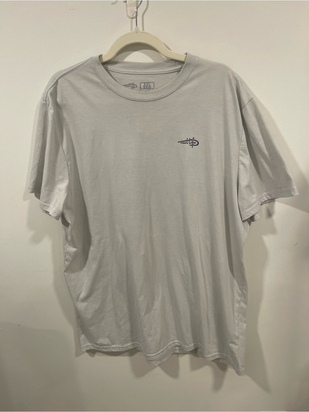 Light Gray Short Sleeve Crewneck T-Shirt with Small Chest Logo